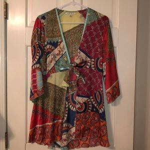 CAbi printed tunic top